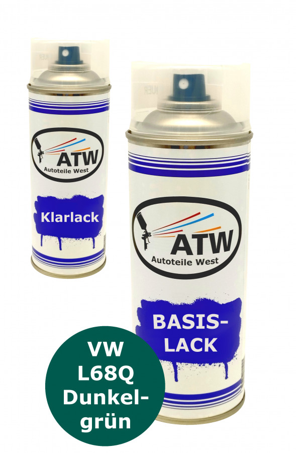 Autolack für VW L68Q Dunkelgrün +400ml Klarlack Set